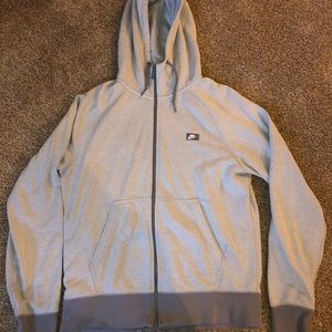 Men’s Nike Grey zip up Hoodie size Medium